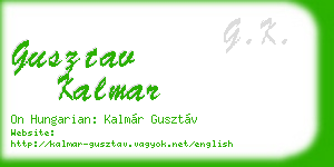 gusztav kalmar business card